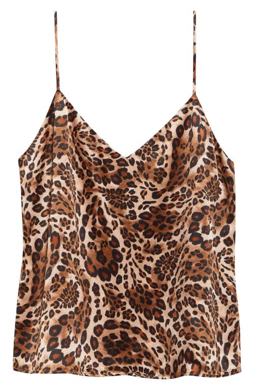 L Agence L'agence Jane Print Silk Camisole In Brown