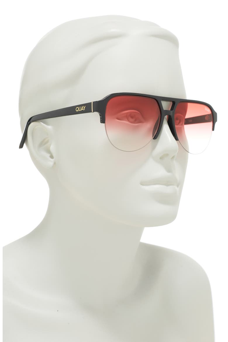 49mm Into It Aviator Sunglasses, Alternate, color, BLACK/ PURPLE