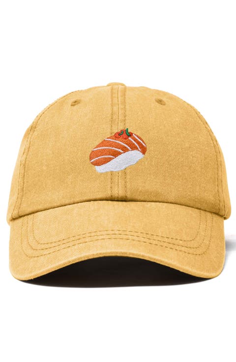 Salmon Sushi Embroidered Dad Cap