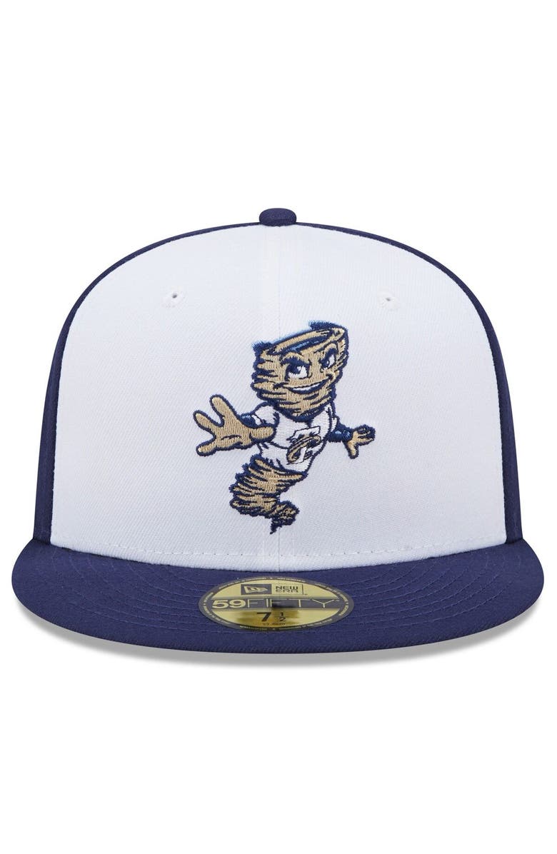 New Era Men's New Era White/Navy Tri-City Dust Devils Marvel x Minor League 59FIFTY Fitted Hat, Alternate, color, 