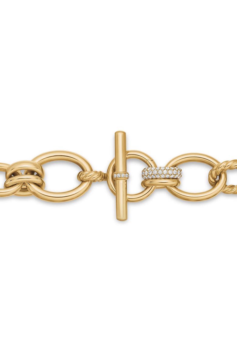 David Yurman Mercer<sup>™</sup> Pavé Diamond Necklace, Alternate, color, 18K Yellow Gold