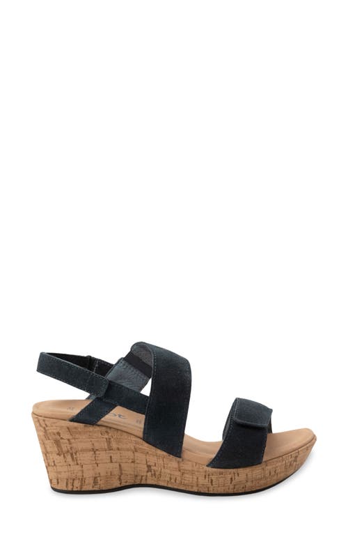 Naot Sunrise Platform Wedge Sandal In Charcoal Suede