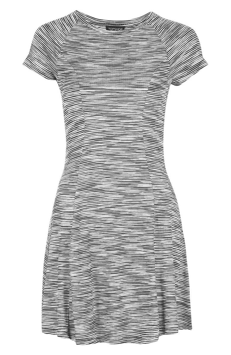 Topshop Space Dye Skater Dress, Alternate, color, 