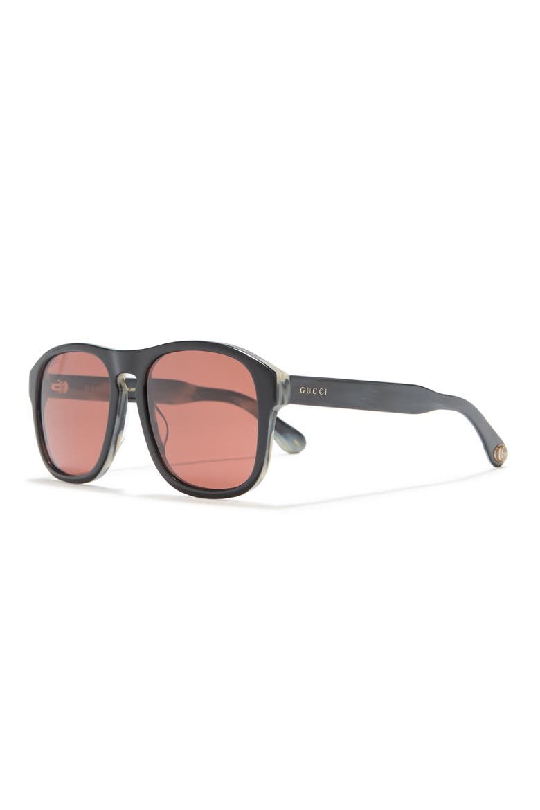 55mm Square Sunglasses, Alternate, color, BLACK GREY BROWN/BRW