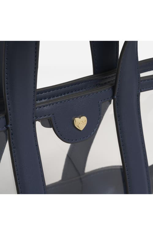 Stoney Clover Lane Mini Clear Vinyl Tote In Blue
