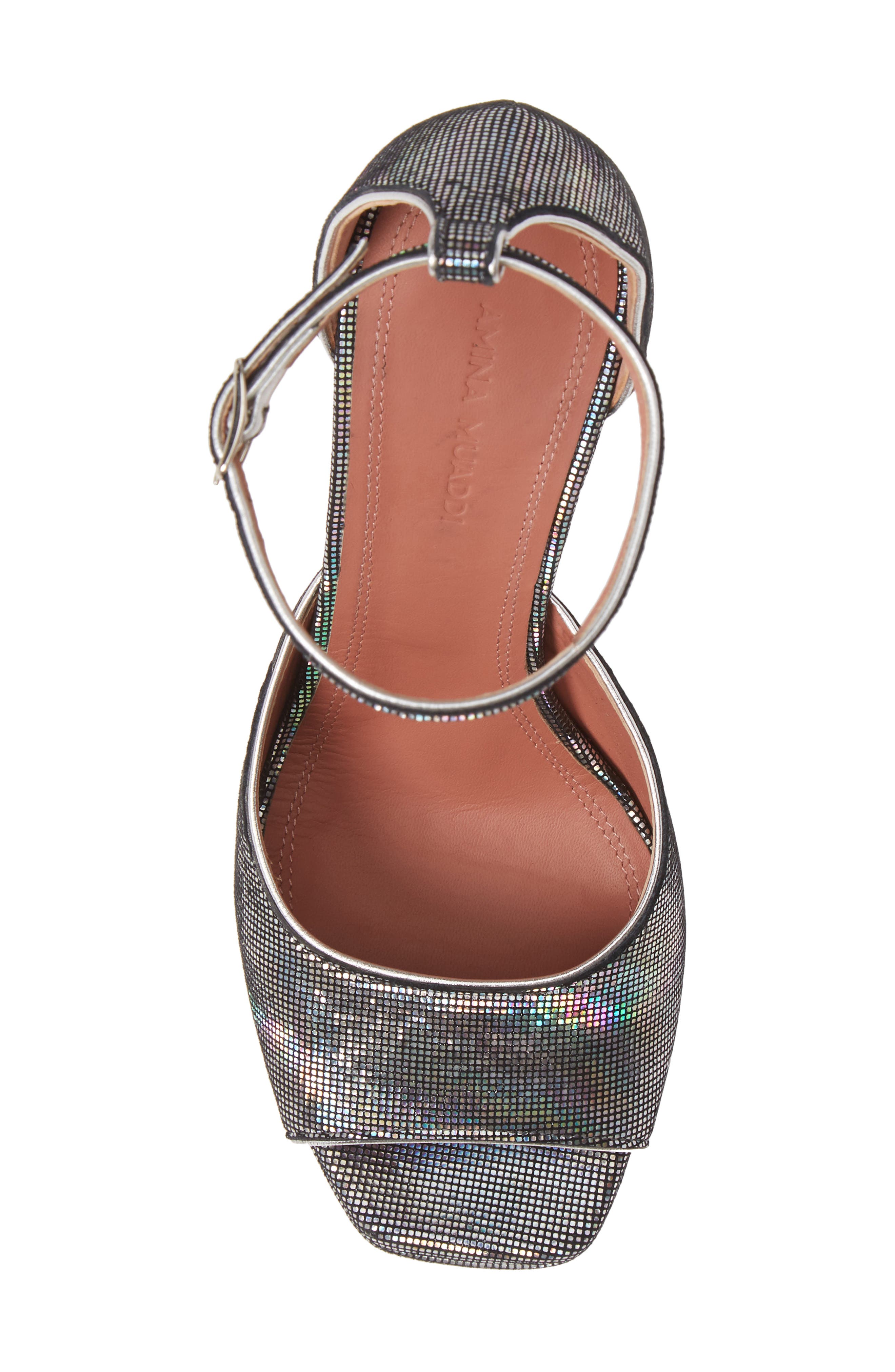 Amina Muaddi Bianca Platform Sandal, Alternate, color, 