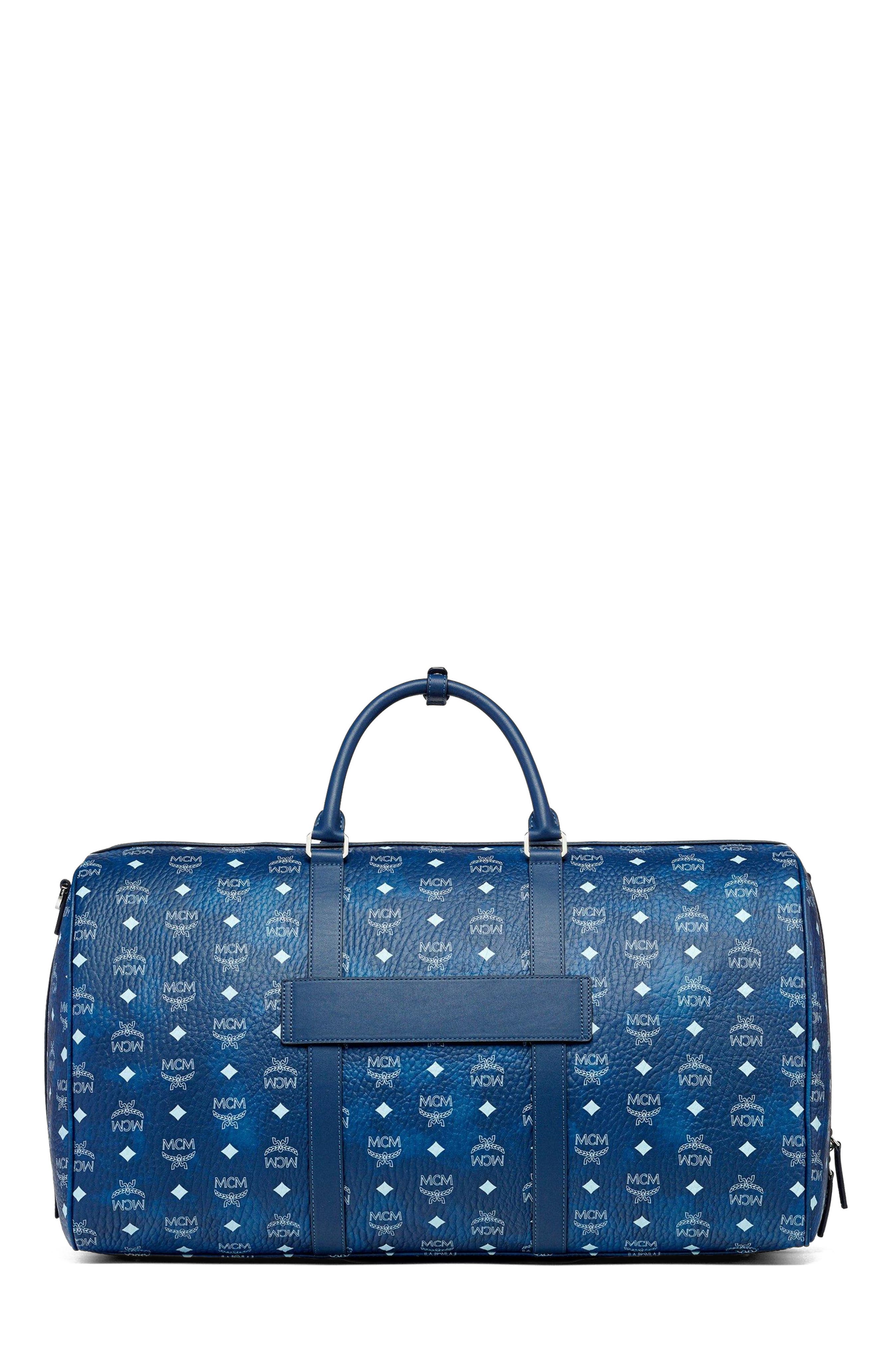 MCM Large Ottomar Weekender Bag in Visetos, Alternate, color, 