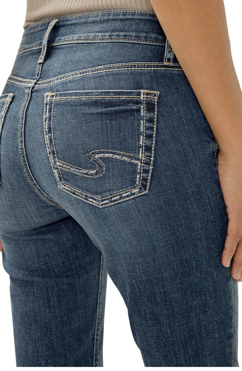 Silver Jeans Co. Elyse Curvy Mid Rise Capri Jeans, Alternate, color, 