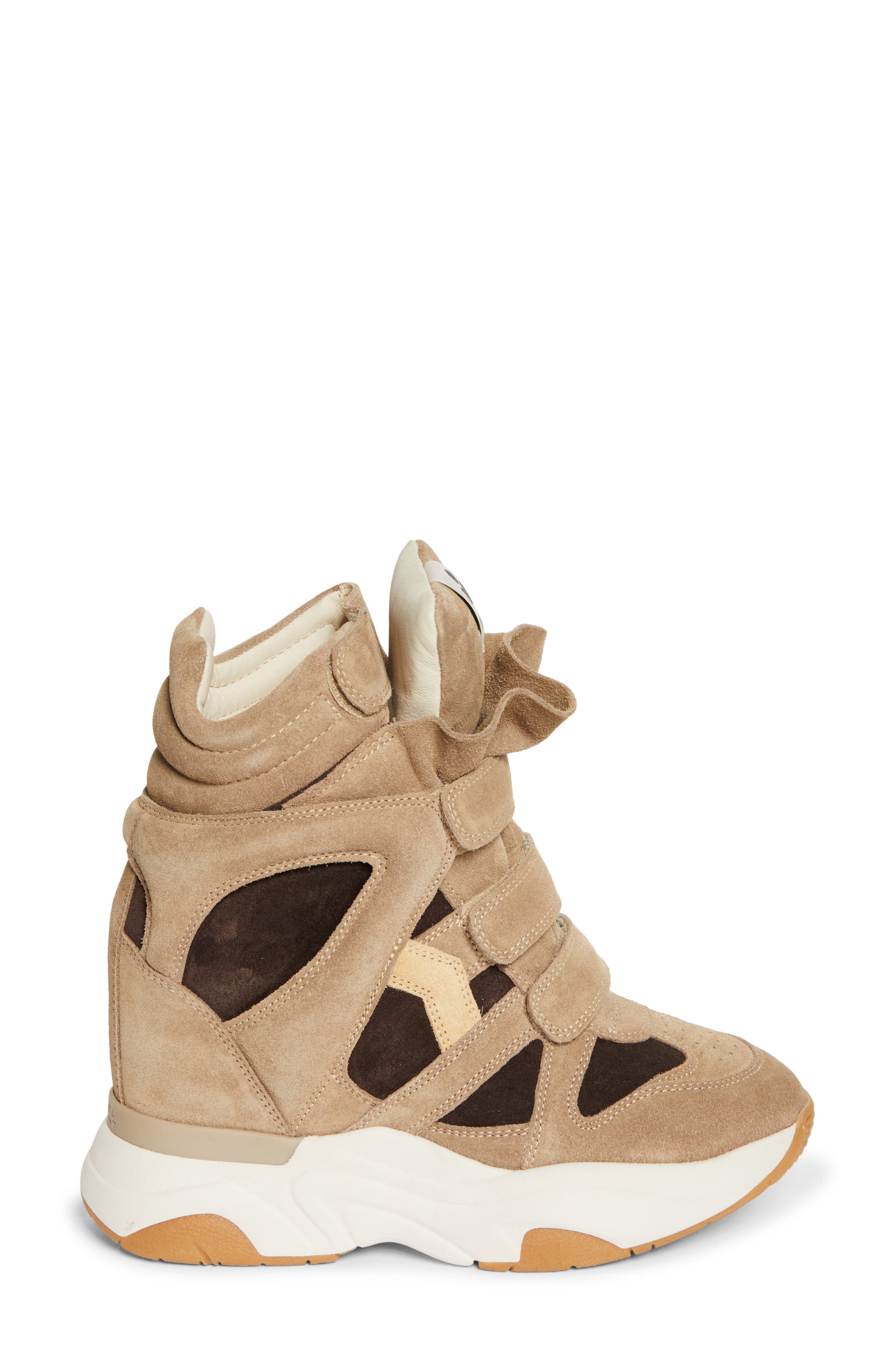 Kids' Balskee High Top Wedge Sneaker, Alternate, color, SAND BROWN/ CHOCOLATE