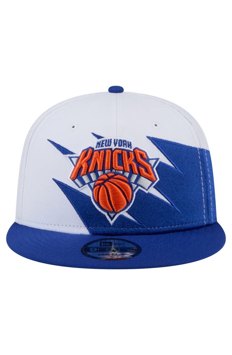 New Era Youth New Era White New York Knicks Jagged 9FIFTY Snapback Hat, Alternate, color, 