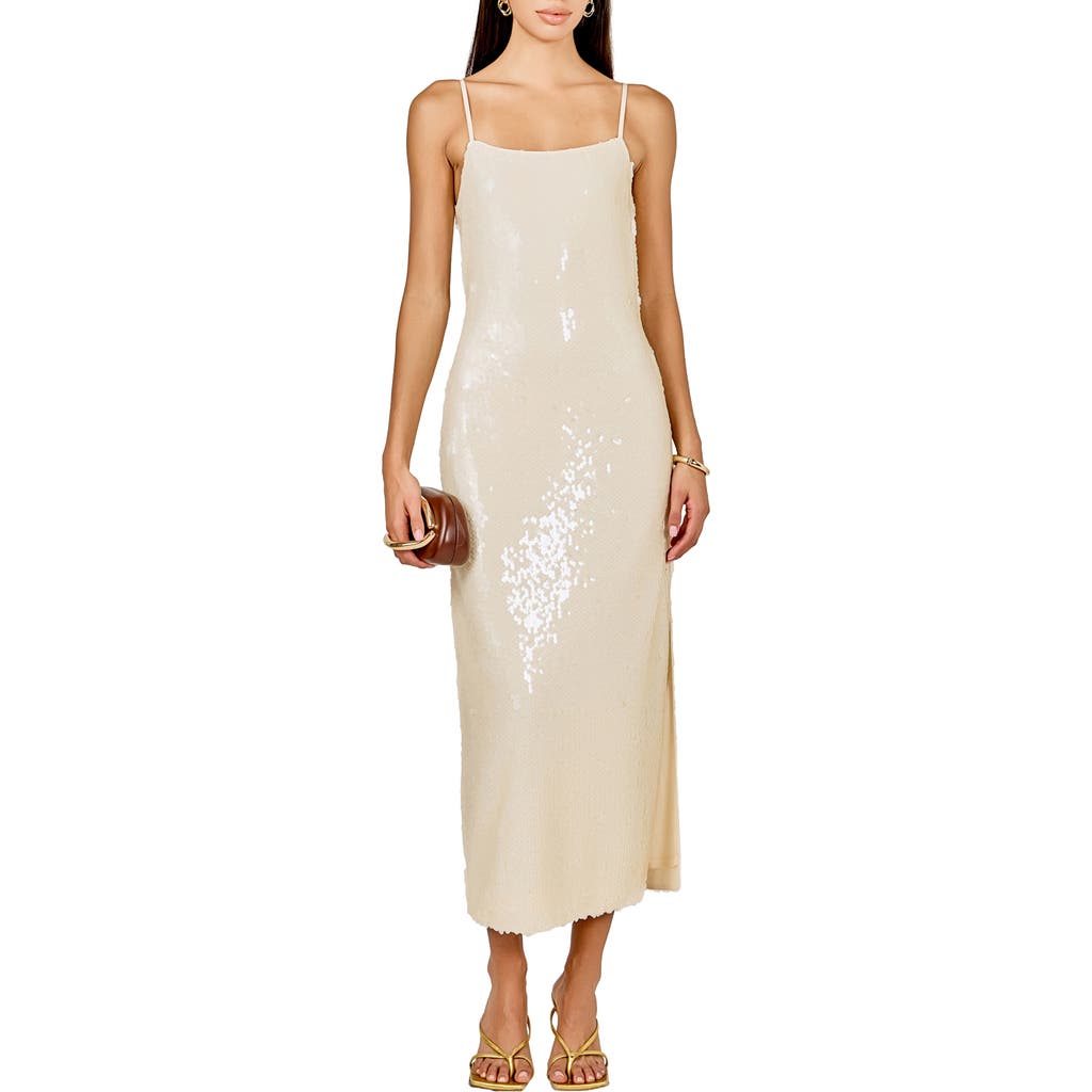 Endless Rose Sequin Slipdress In White