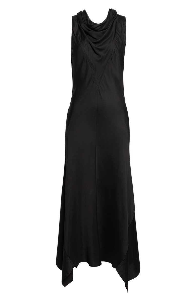 Brandon Maxwell The Fallon Cowl Neck A-Line Dress, Alternate, color, Black