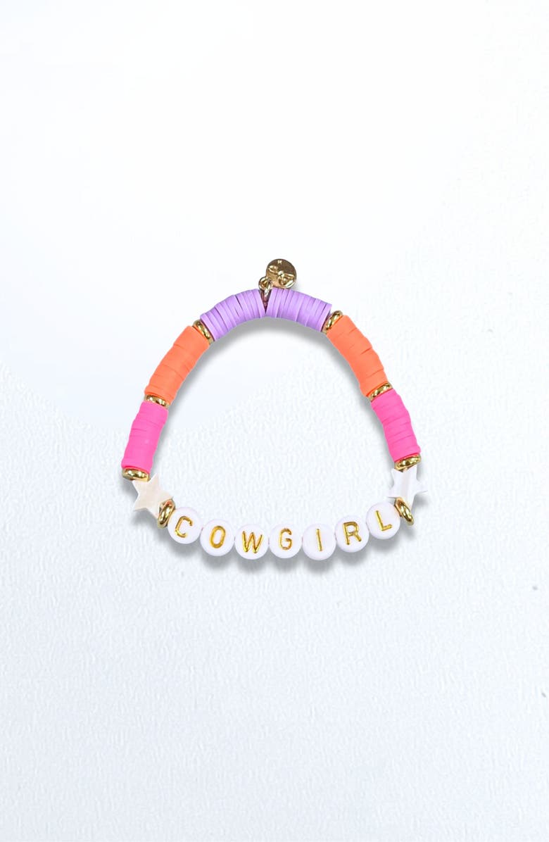 Bits & Bows Cowgirl Girls' Bracelet, Main, color, Pink/Purple