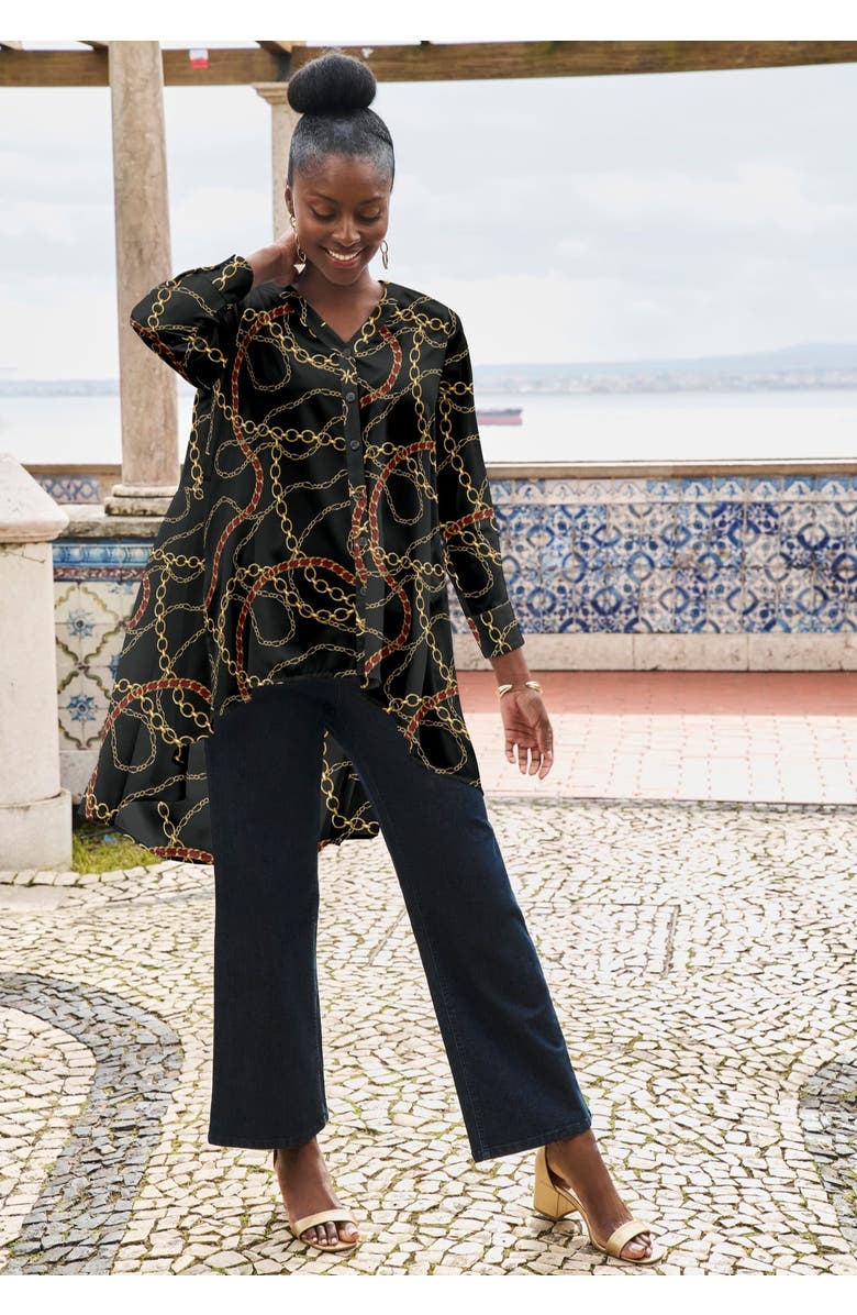 Jessica London Georgette High Low Tunic, Alternate, color, 