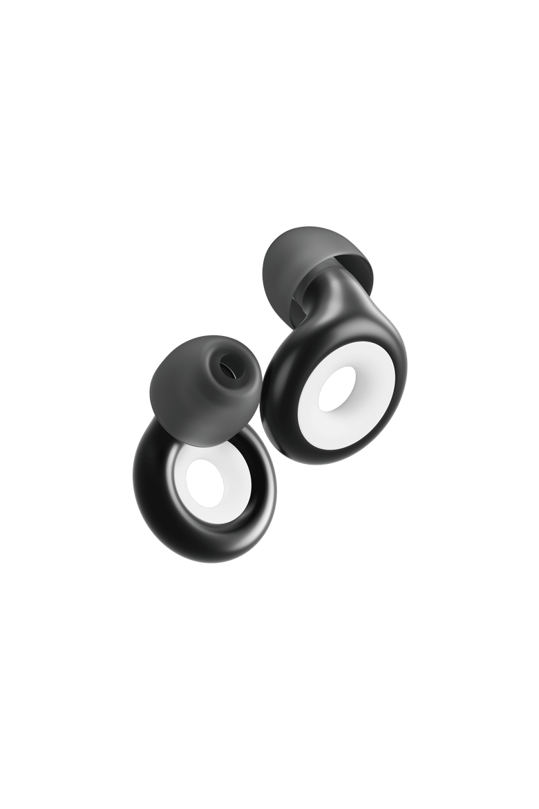Experience 2 Plus Earplugs Stylish Hearing Protection for Concerts & Festivals, Main, color, Black