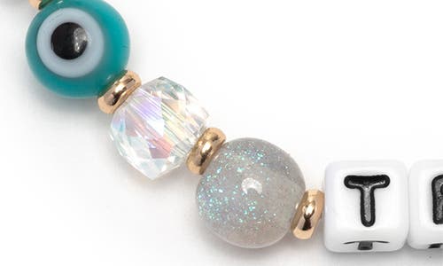 Little Words Project Trust Stretch Beaded Bracelet In Multi