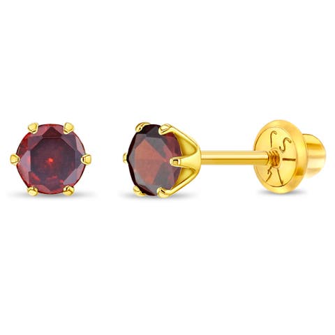 14k Classic Prong Solitaire Earrings