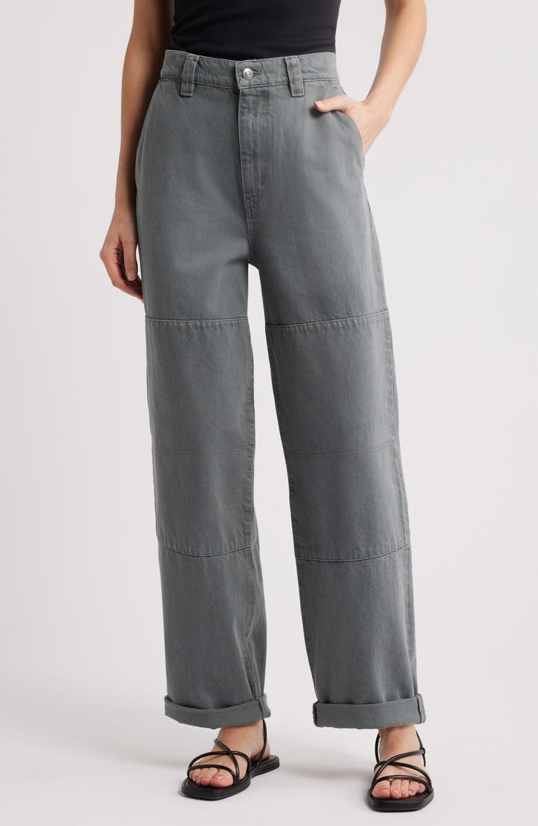 FRAME The Cuffed Cotton Utility Pants, Main, color, Slate Gray