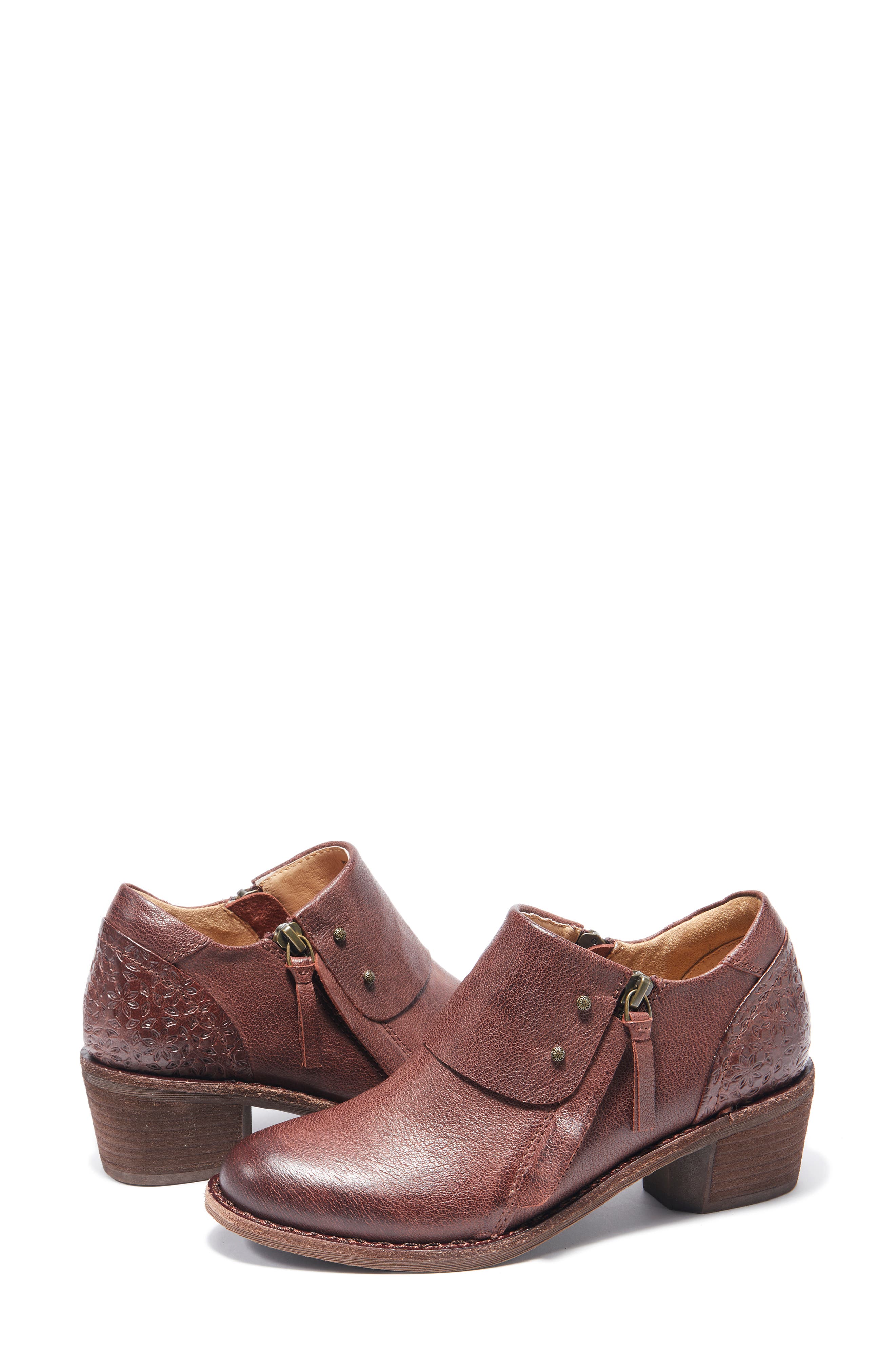 Michelle Ankle Boot, Alternate, color, DARK CHERRY