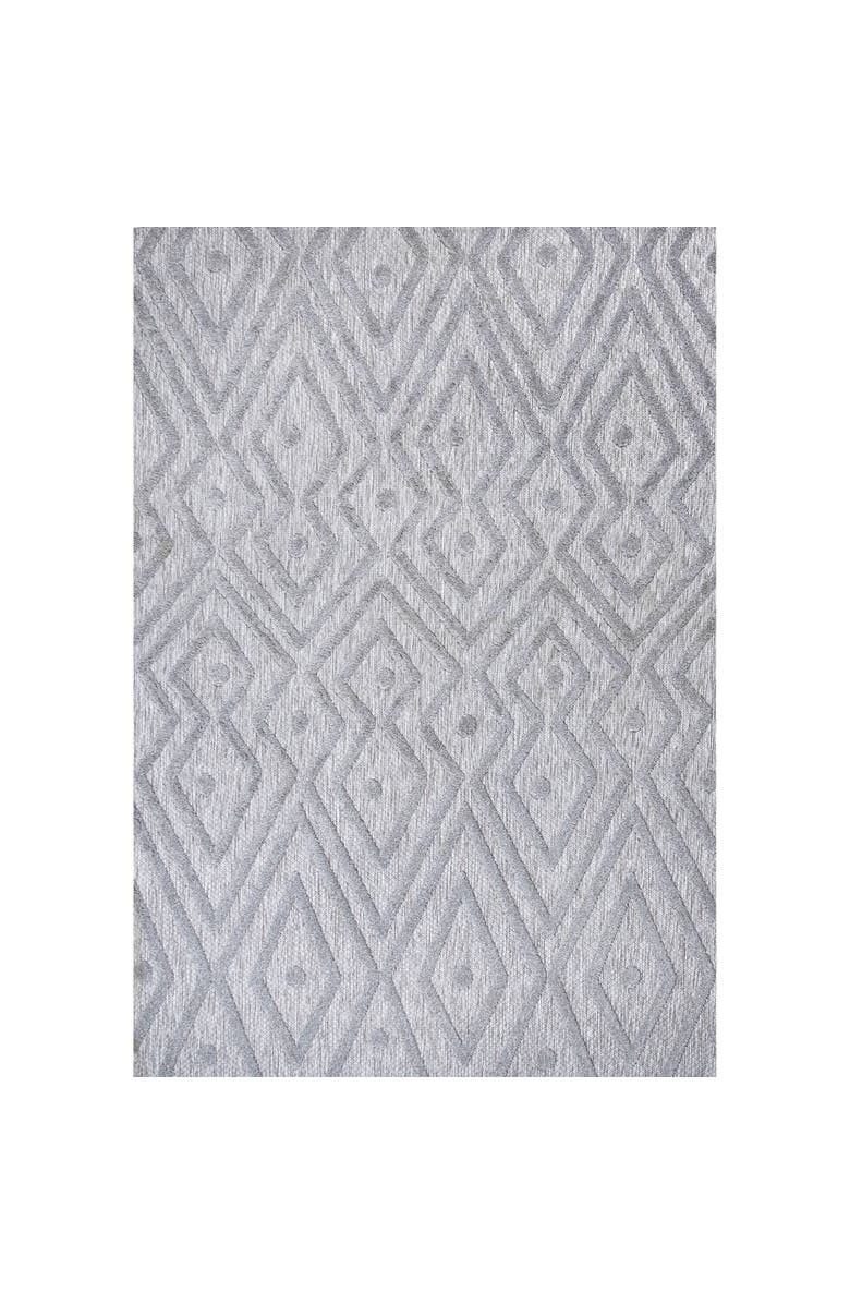 JONATHAN Y Balansat Moroccan Diamond Indoor/Outdoor Area Rug, Main, color, Light Gray