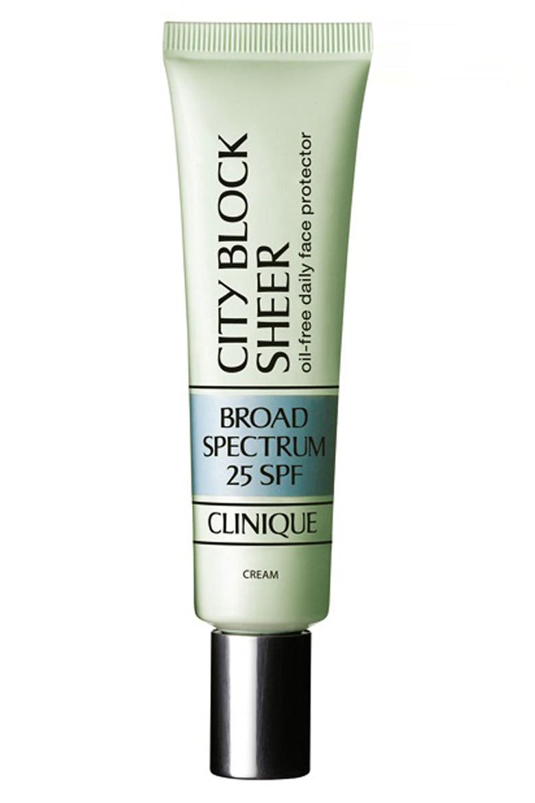 City Block Sheer Oil-Free Daily Face Protector Broad Spectrum SPF 25 Sunscreen, Main, color, NO COLOR