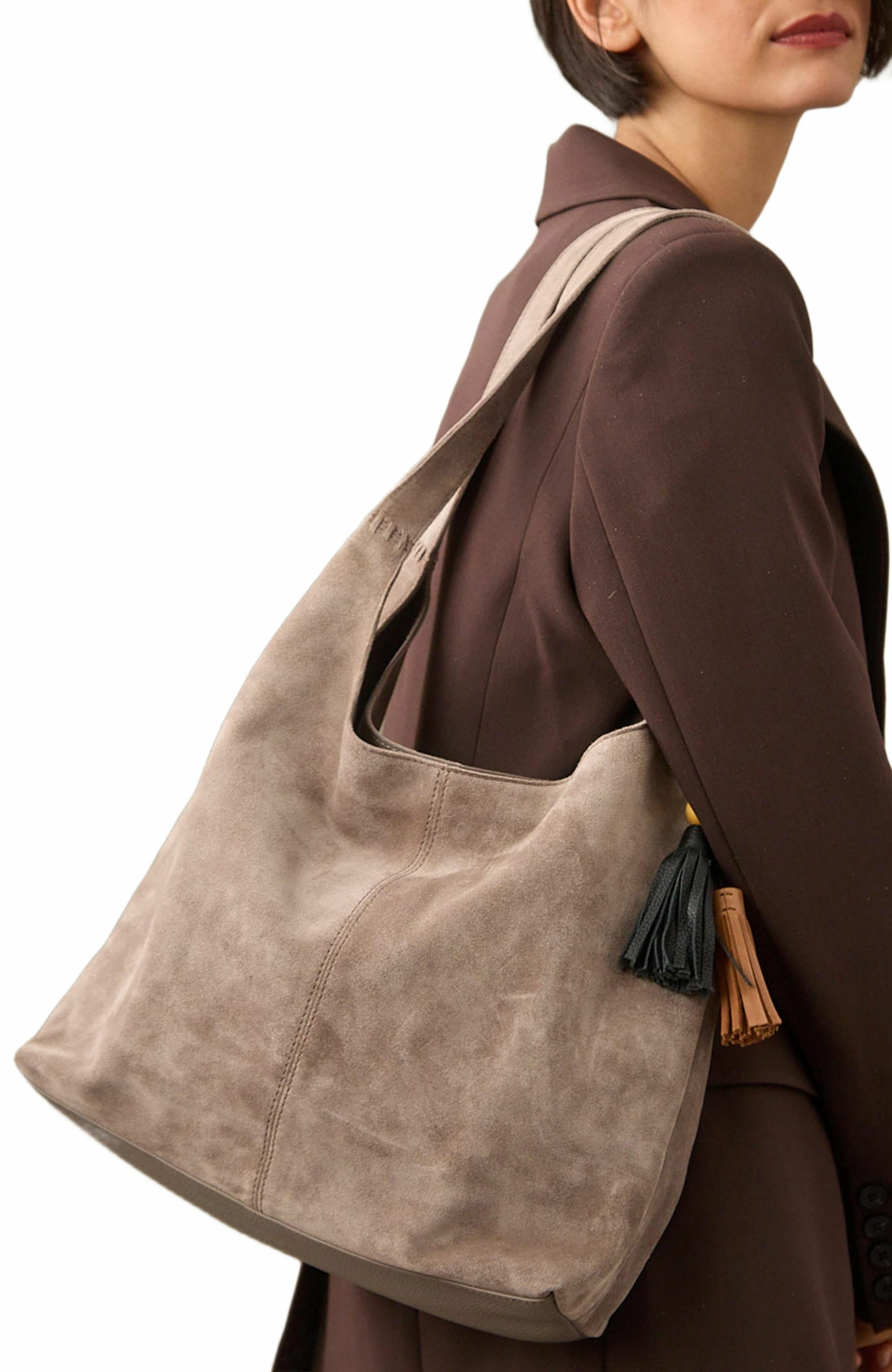 Huntley Hobo Bag, Alternate, color, Moss Suede