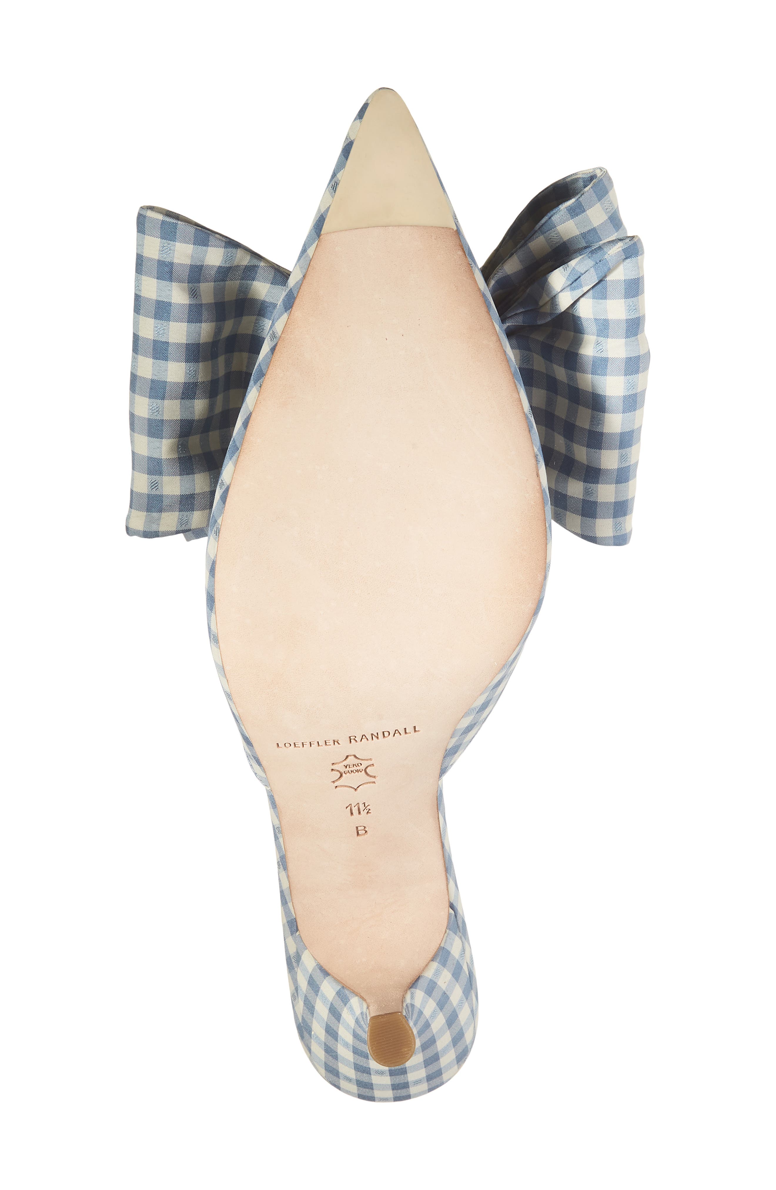 Loeffler Randall Margot Bow Mule, Alternate, color, Blue Gingham