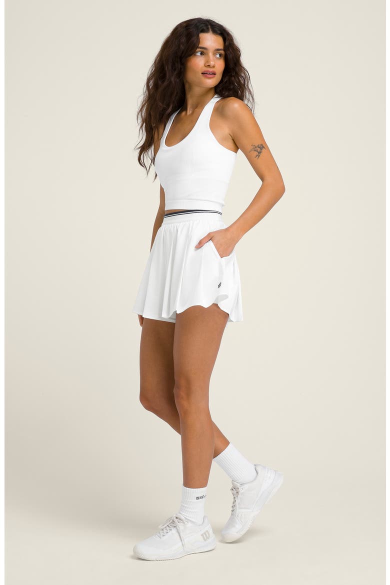 Velocity Pleated Lined Performance Shorts, Alternate, color, BRIGHT WHITE
