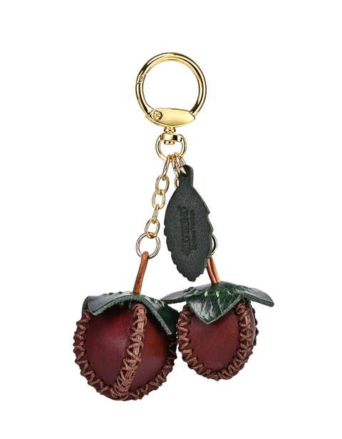 Simi Genuine Leather Mini Fruit Key Charm