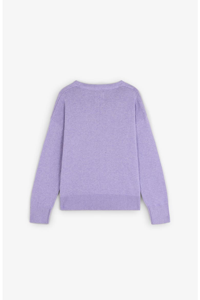 Skull Intarsia Tricot Girls, Alternate, color, Lilac