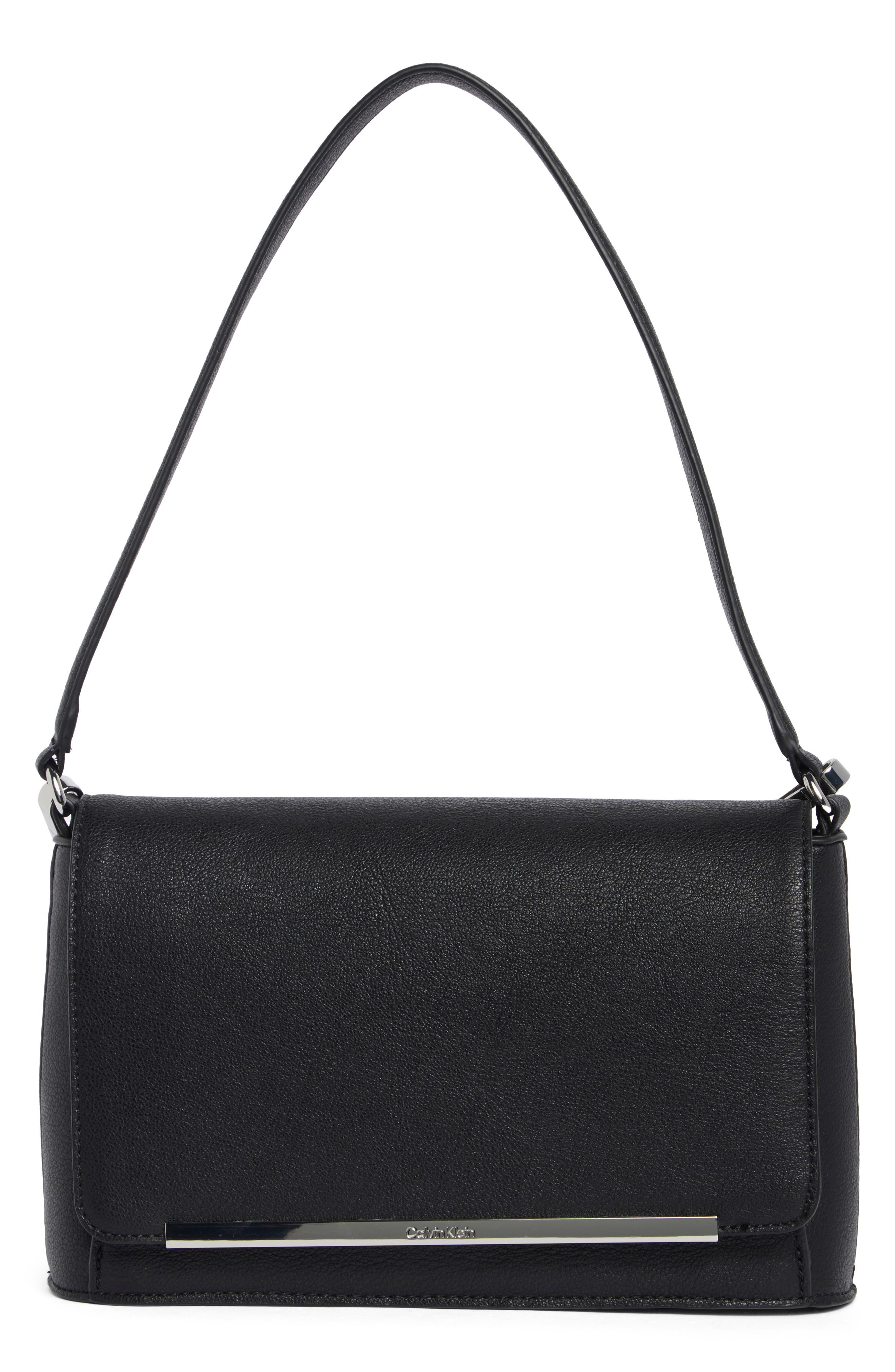 Calvin Klein Alia Shoulder Bag, Main, color, Black/ Silver