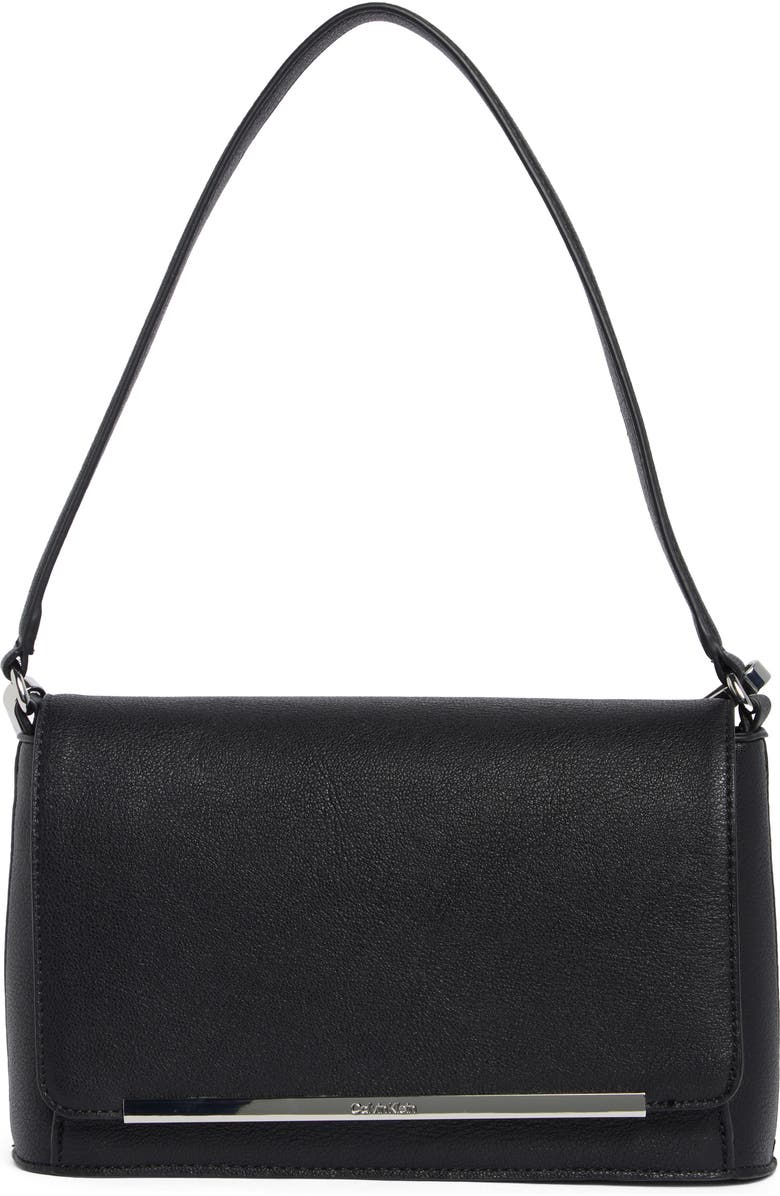 Calvin Klein Alia Shoulder Bag, Main, color, Black/ Silver