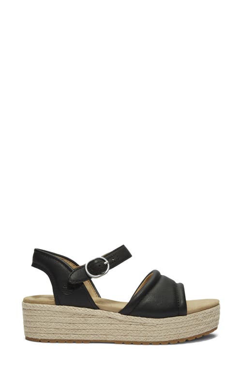 Timberland Santorini Sun Espadrille Sandal In Black Full Grain