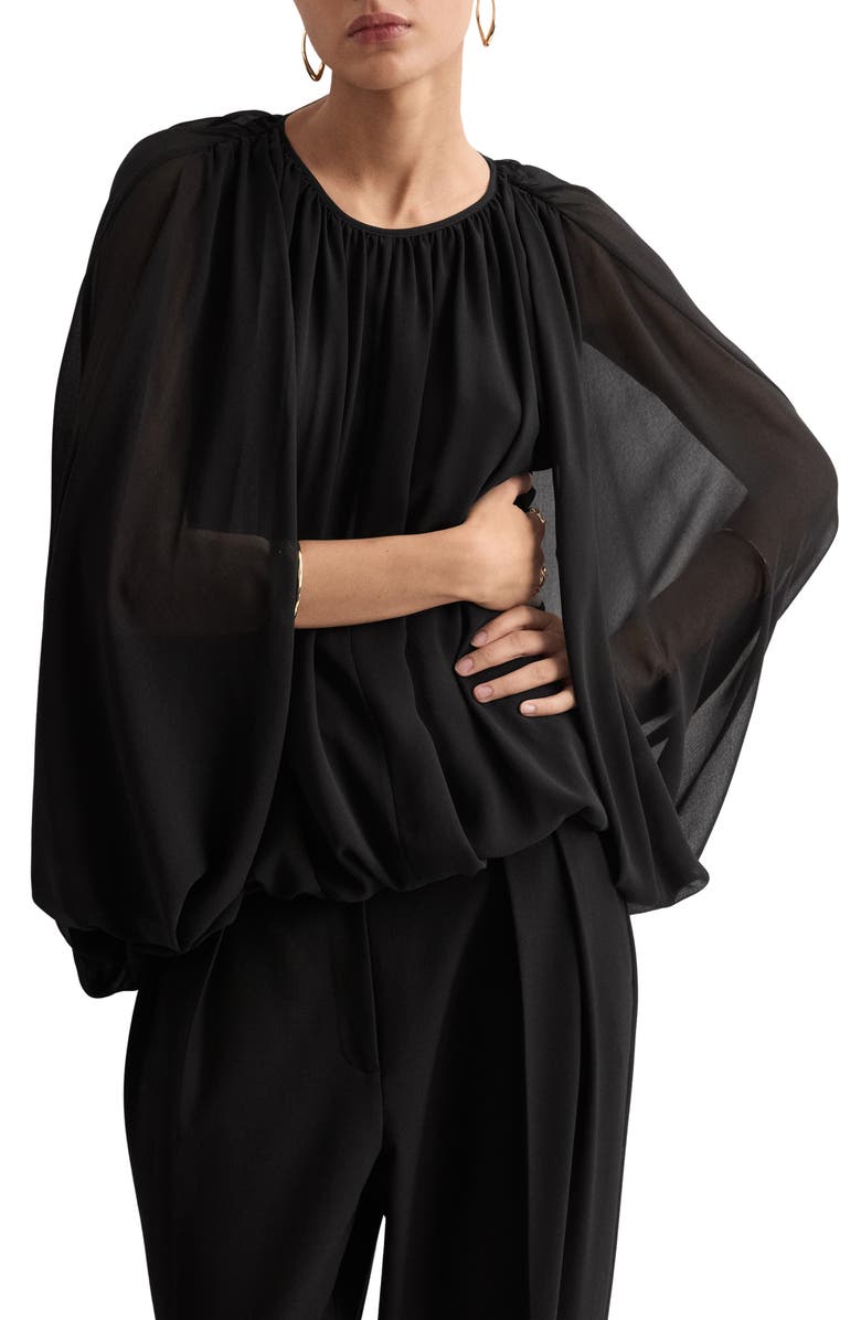 MANGO Cape Sleeve Top, Main, color, 
