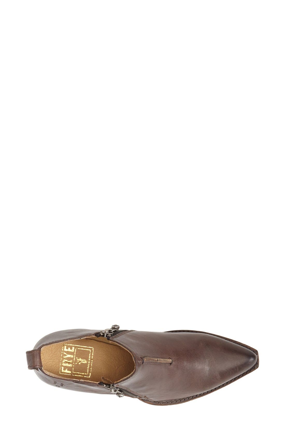 'Sacha' Moto Shootie, Alternate, color, CHARCOAL BROWN