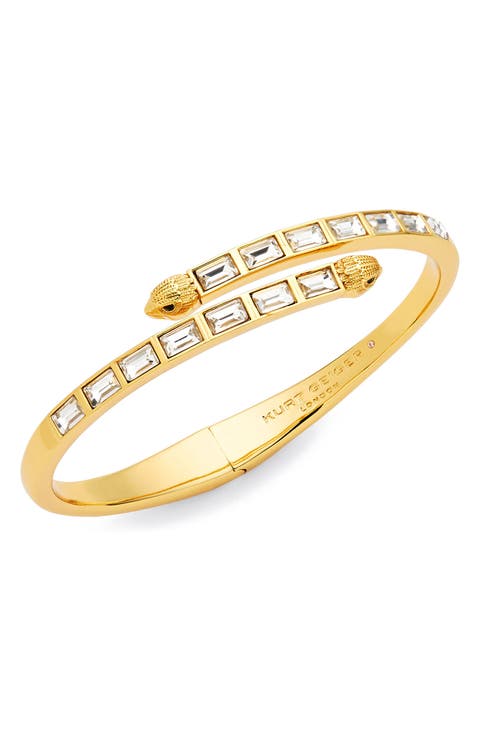 Baguette Stone Bypass Bangle