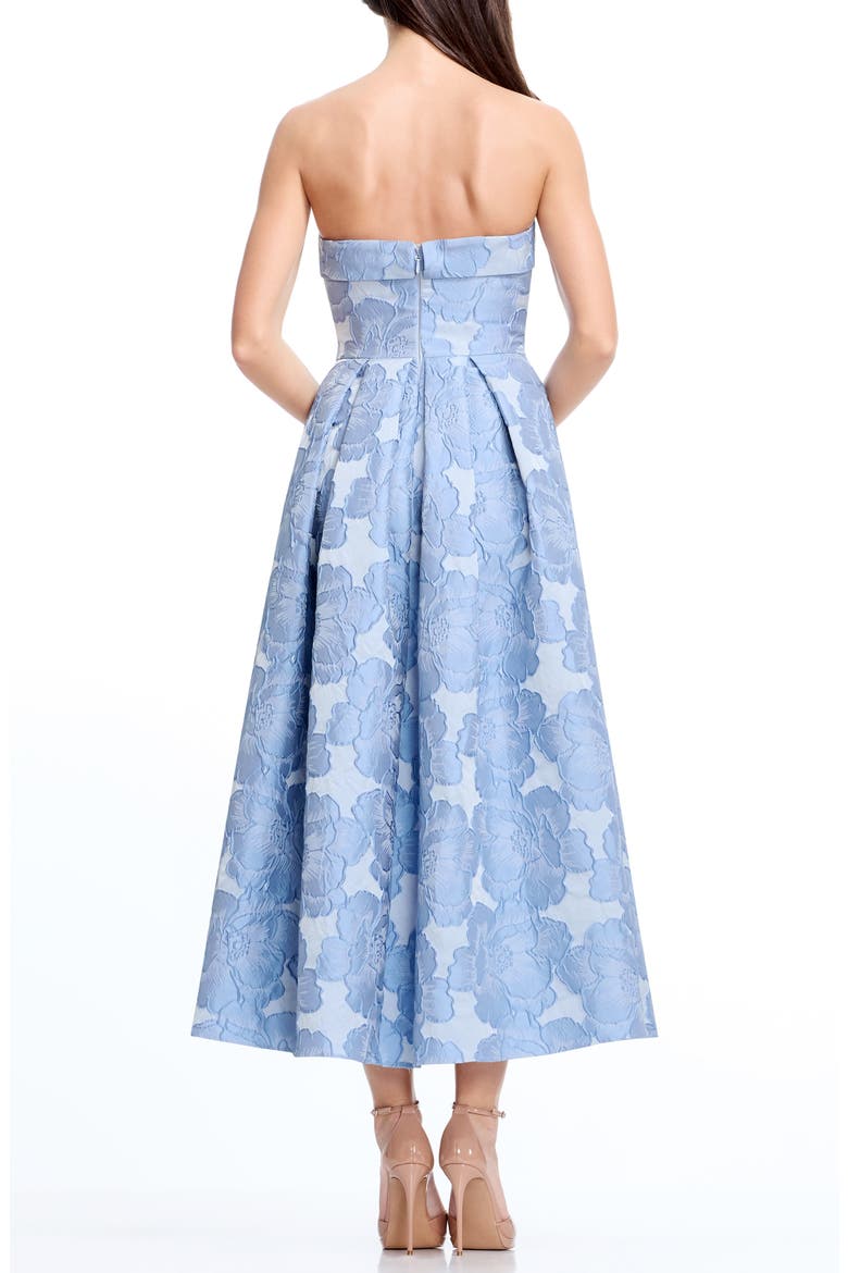 Mika Strapless A-Line Dress, Alternate, color, SKY MULTI