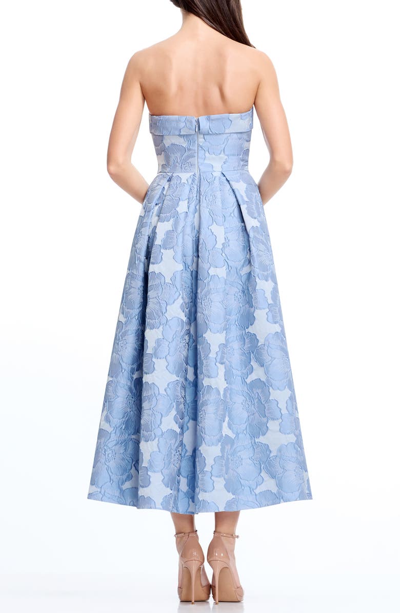 Dress the Population Mika Strapless A-Line Dress, Alternate, color, Sky Multi