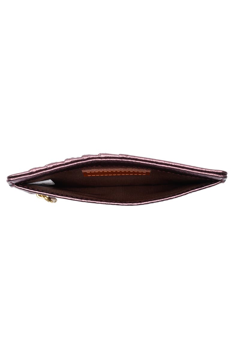HOBO Euro Slide Leather Credit Card Case, Alternate, color, Frosted Plum
