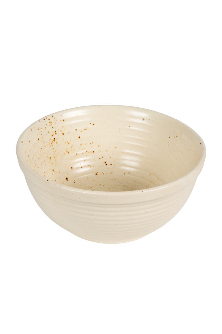 Farmhouse Stoneware Bowl, White Speckled Glaze, Main, color, Cream