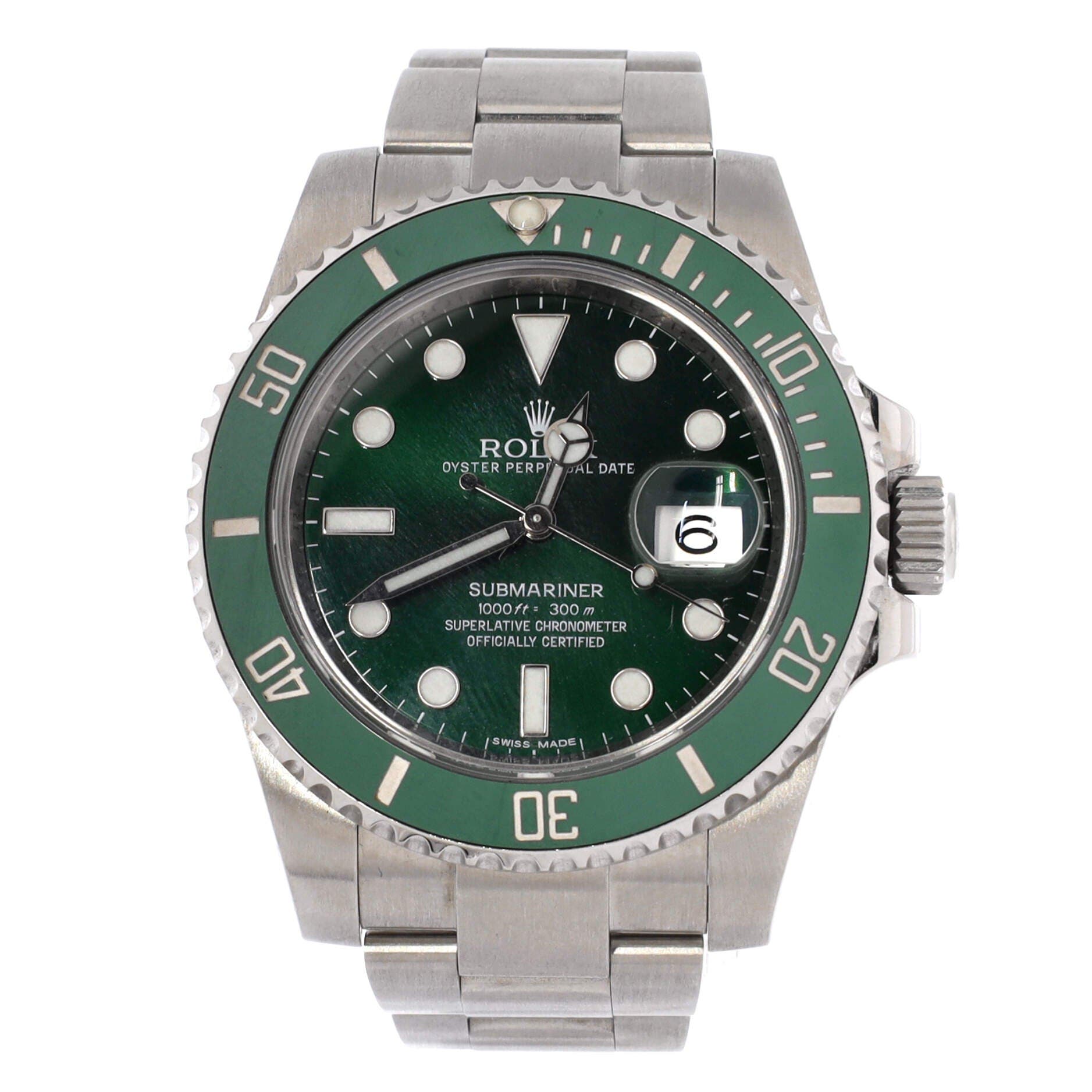 Oyster Perpetual Submariner Hulk Date Automatic Watch Stainless Steel and Cerachrom 40, Main, color, Metallic Silver