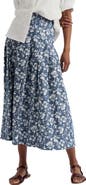 Seasalt Cornwall Jamboree Organic Cotton Chambray Midi Skirt