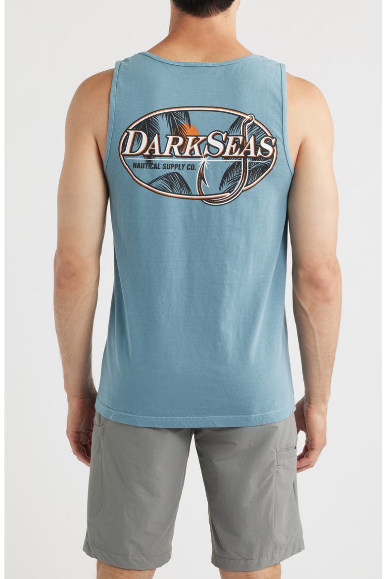 Tropical Night Cotton Graphic Tank, Alternate, color, ICE BLUE