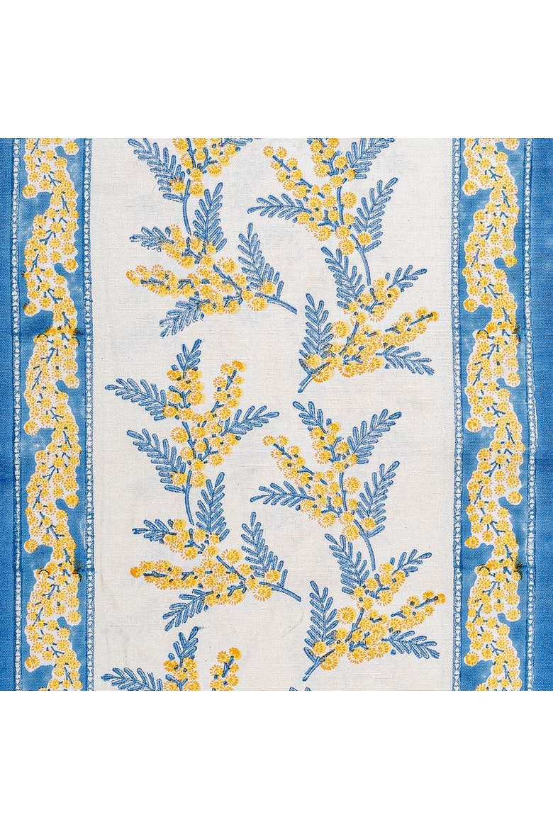 Mimosa Runner, Alternate, color, Blue, Yellow 16" x 90"