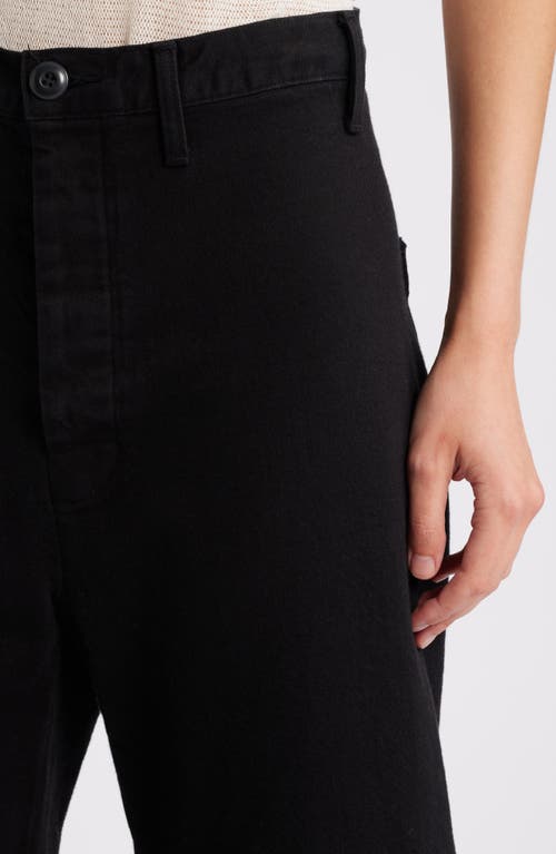 The Great . The Seafair Crop Wide Leg Jeans In Black
