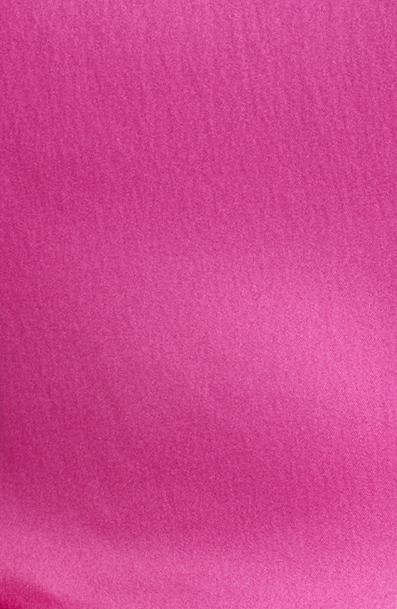 LoveShackFancy Bayer Bow Detail Satin Minidress, Alternate, color,