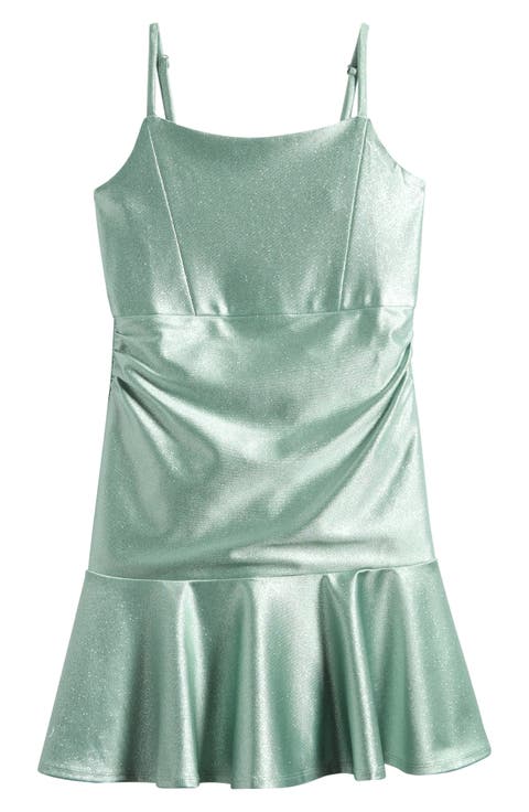 Kids' Glitter Drop Waist Dress