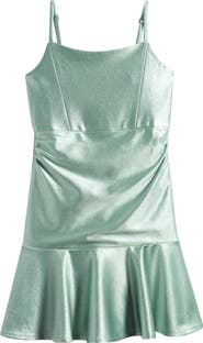 LOVE, NICKIE LEW Kids' Glitter Drop Waist Dress