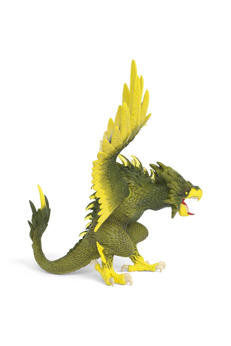Eldrador Creatures, Jungle Raptor, 6 Inch Green & Yellow Bird Of Prey, Alternate, color, Multicolored