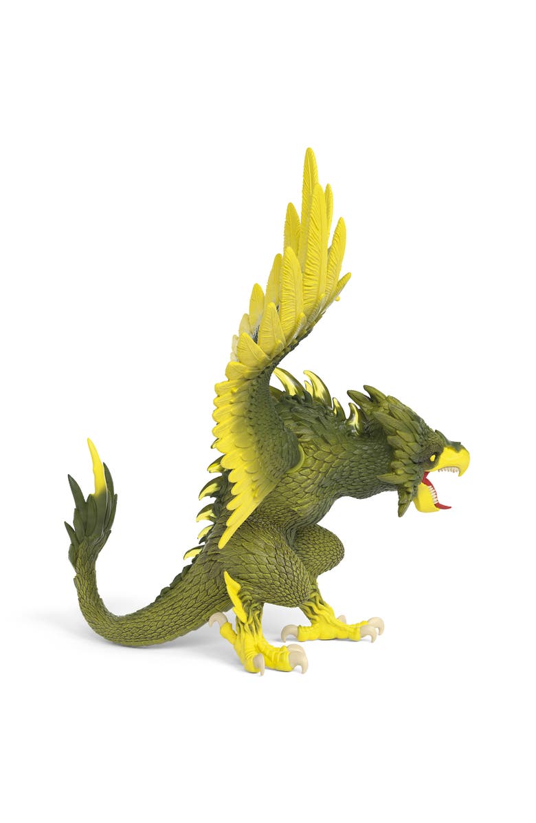 Schleich Eldrador Creatures, Jungle Raptor, 6 Inch Green & Yellow Bird Of Prey, Alternate, color, Multicolored